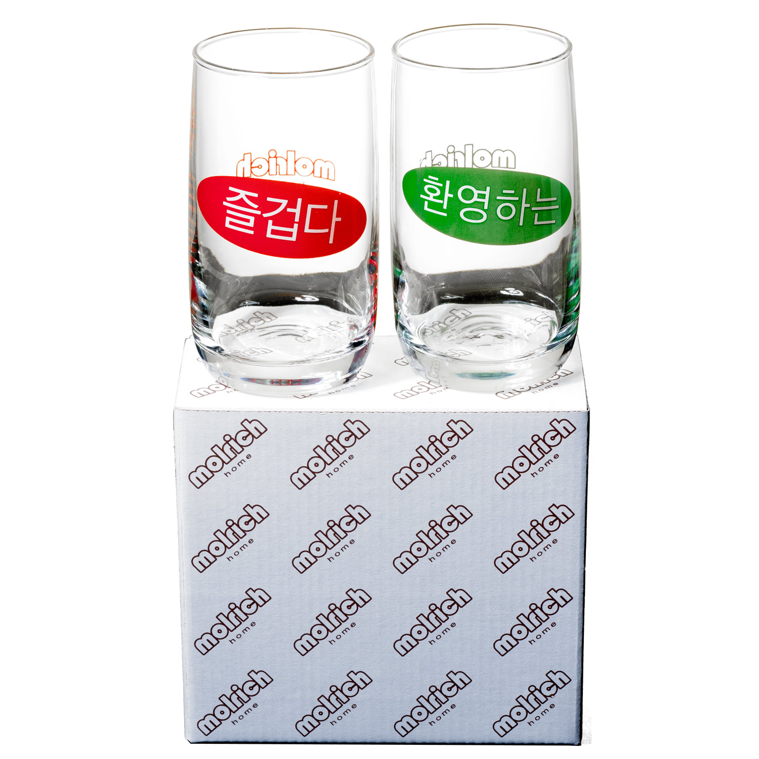 &quot;enjoy the welcome&quot; glass set