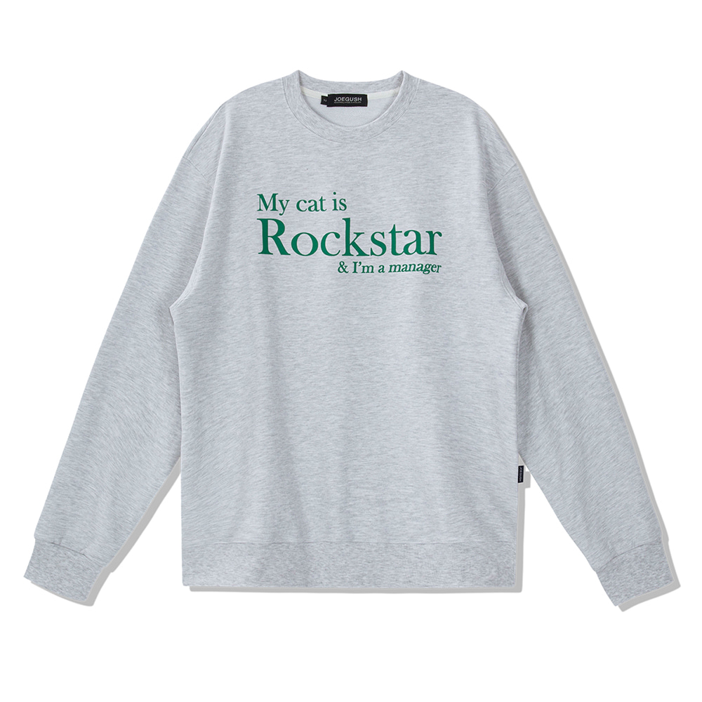 My cat is Rockstar Sweatshirts (Melange grey Green)