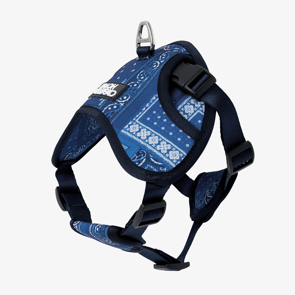 Bandana Dog Harness—Blue